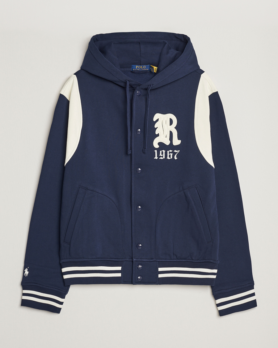 Herre | Jakker | Polo Ralph Lauren | Athletic Fleece Jacket Cruise Navy/Clubhouse Cream
