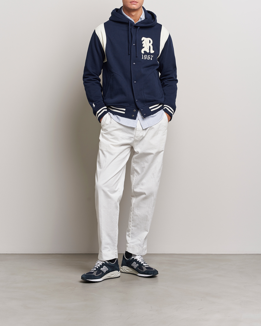 Herre | Jakker | Polo Ralph Lauren | Athletic Fleece Jacket Cruise Navy/Clubhouse Cream