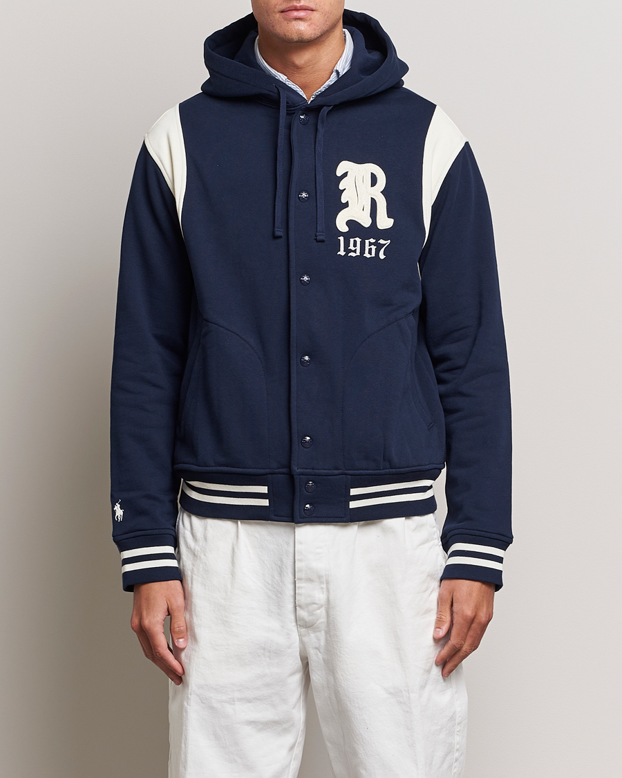 Herre |  | Polo Ralph Lauren | Athletic Fleece Jacket Cruise Navy/Clubhouse Cream