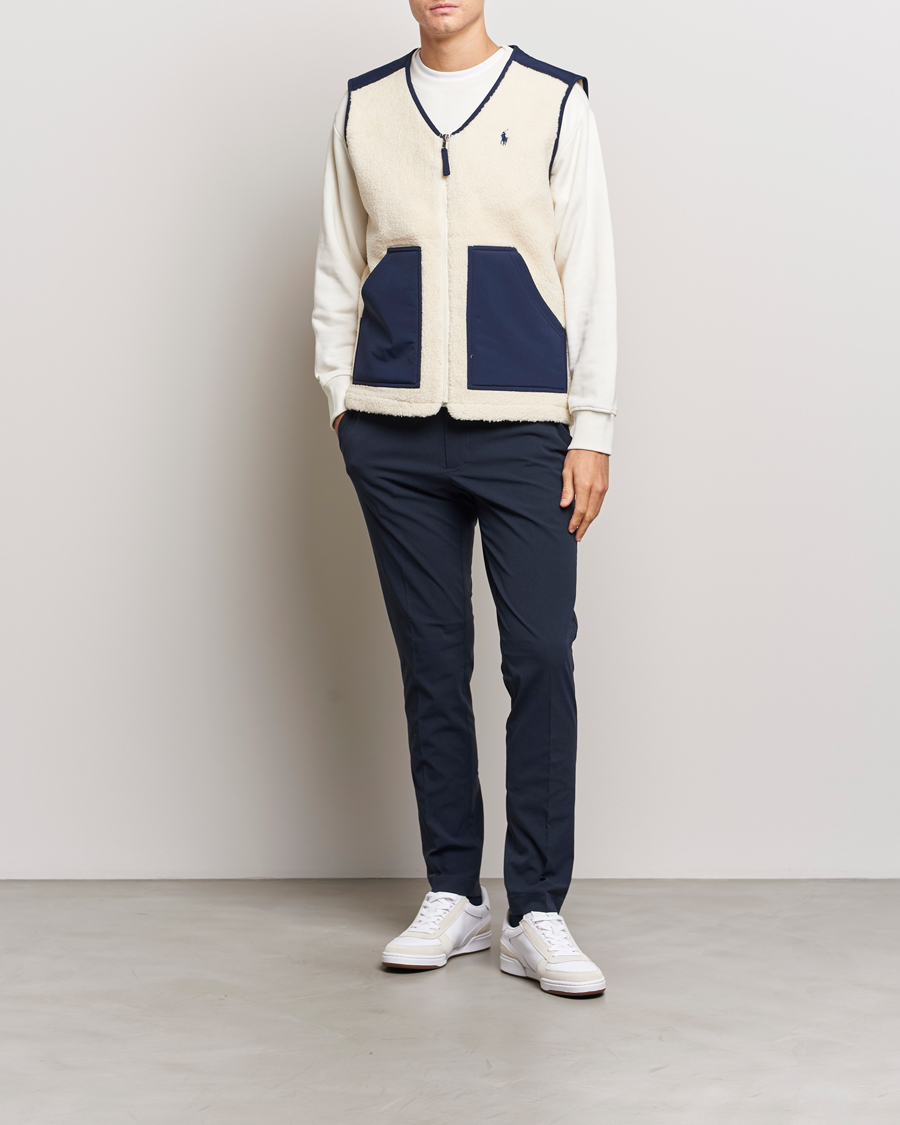 Herre | Jakker | Polo Ralph Lauren | Gilet Pile Vest Winter Cream/Newport Navy