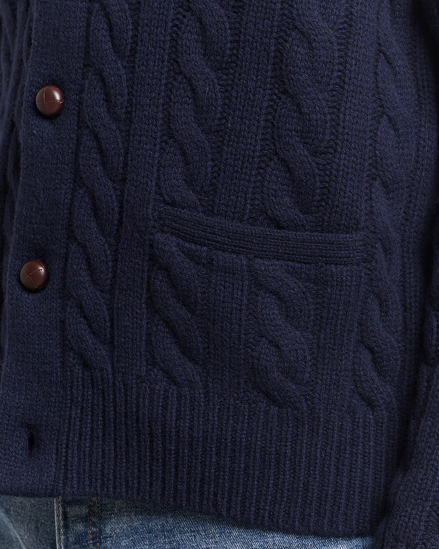 Herre | Trøjer | Polo Ralph Lauren | Wool Cable Cardigan Hunter Navy