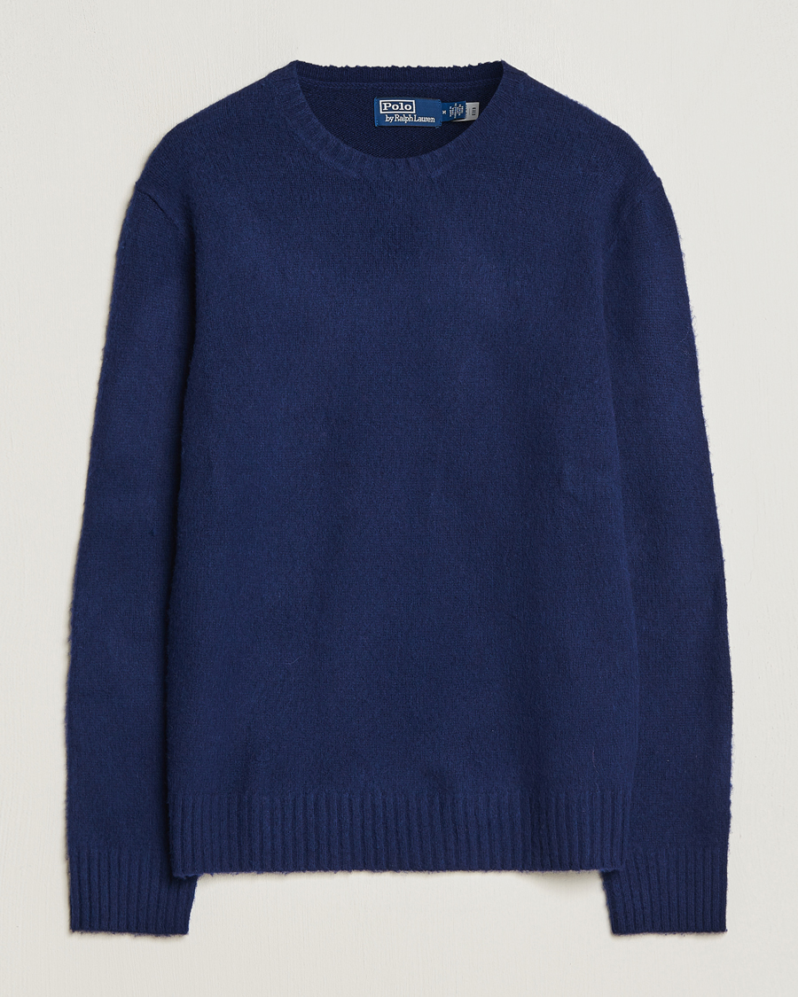 Herre | Trøjer | Polo Ralph Lauren | Wool/Cashmere Patch Crew Neck Bright Navy