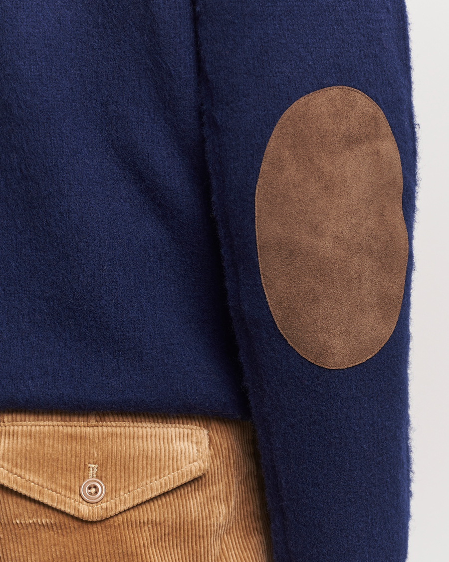 Herre | Trøjer | Polo Ralph Lauren | Wool/Cashmere Patch Crew Neck Bright Navy