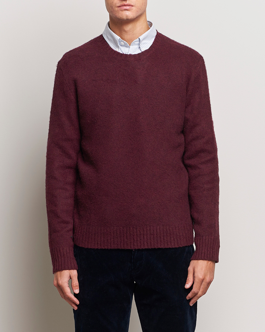 Herre | Strikkede trøjer | Polo Ralph Lauren | Wool/Cashmere Patch Crew Neck Wine Heather