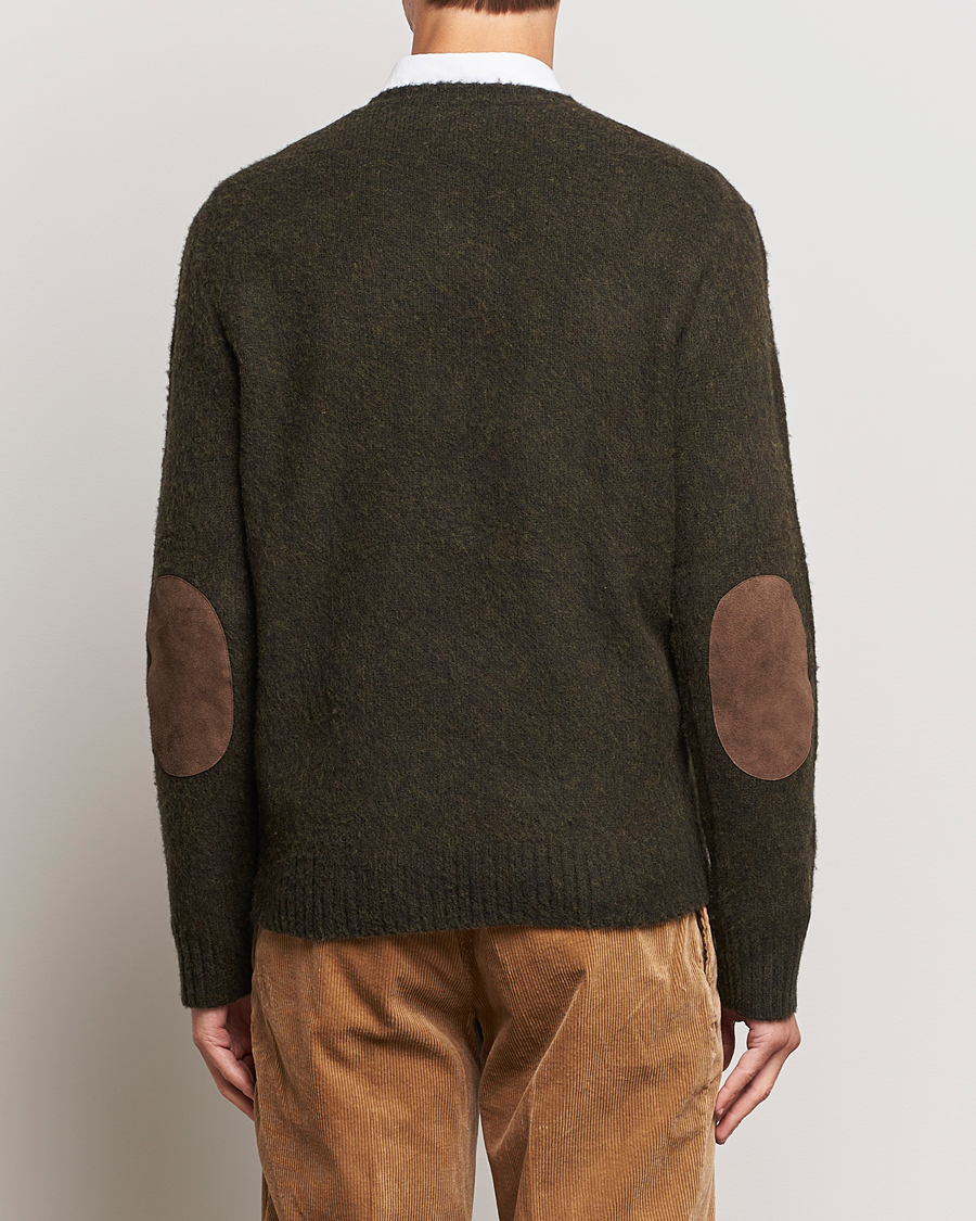 Herre | Trøjer | Polo Ralph Lauren | Wool/Cashmere Patch Crew Neck Dark Olive Heather