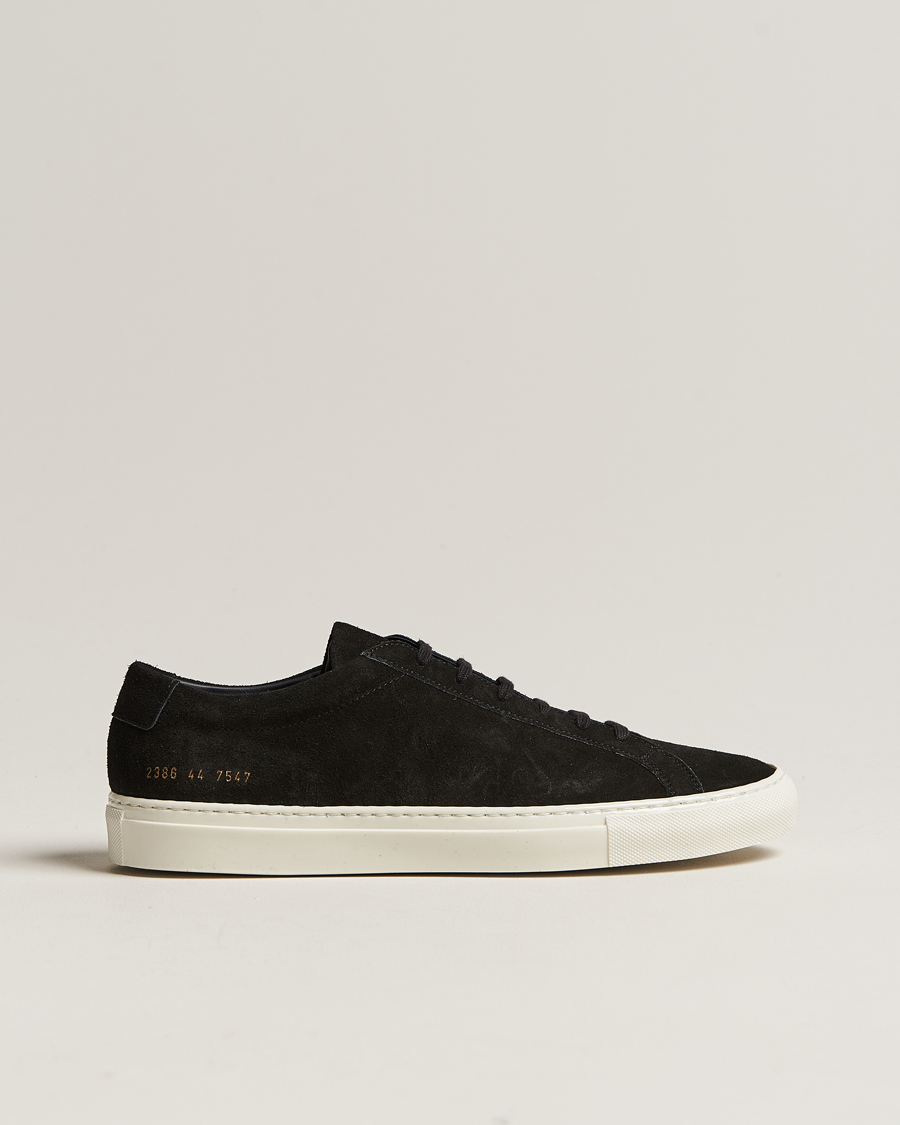 Herre | Common Projects Original Achilles Suede Sneaker Black | Common Projects | Original Achilles Suede Sneaker Black
