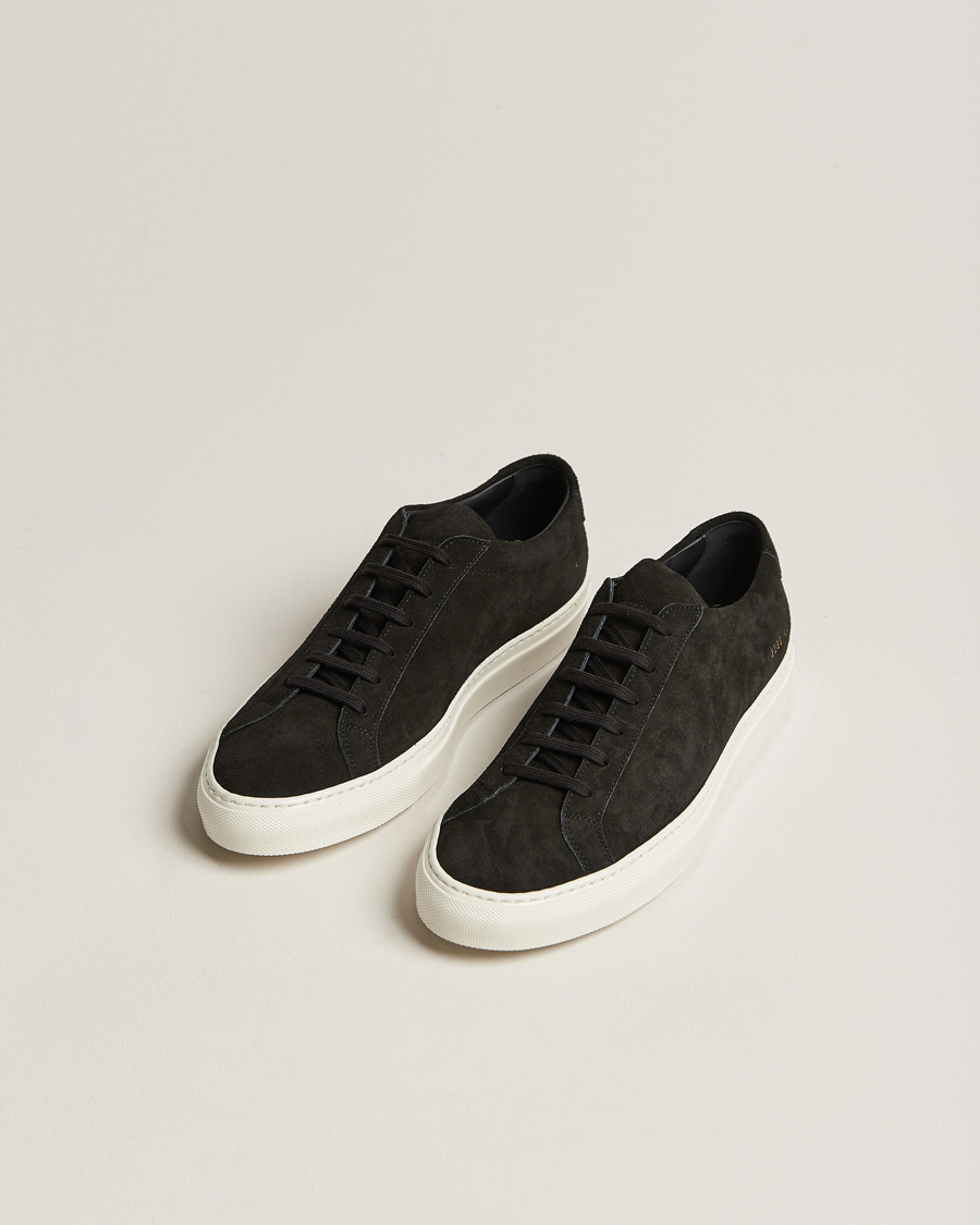 Herre | Common Projects Original Achilles Suede Sneaker Black | Common Projects | Original Achilles Suede Sneaker Black