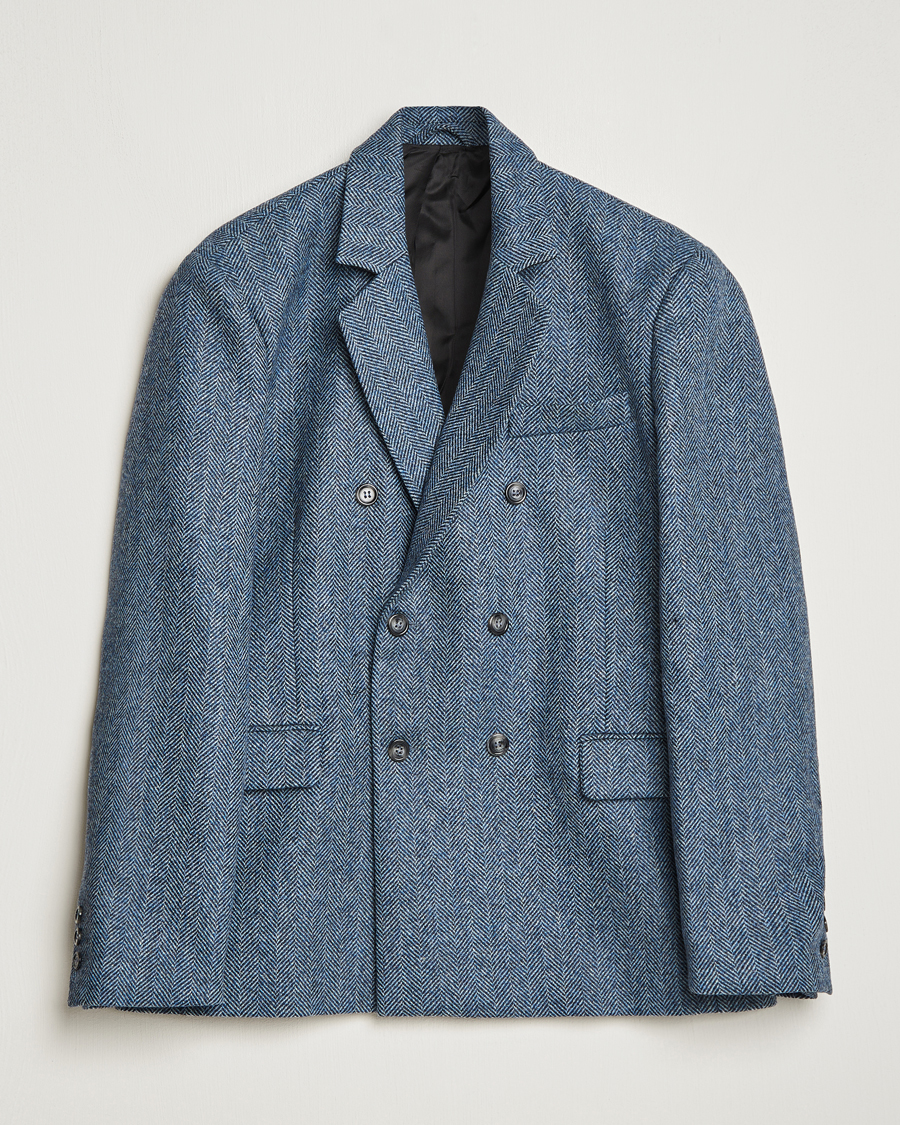 Herre | Blazere & jakker | Palmes | Double Blaze Tweed Sport Coat Navy Herringbone