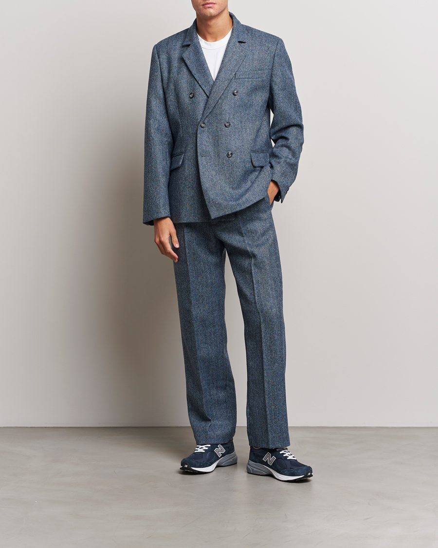 Herre | Blazere & jakker | Palmes | Double Blaze Tweed Sport Coat Navy Herringbone