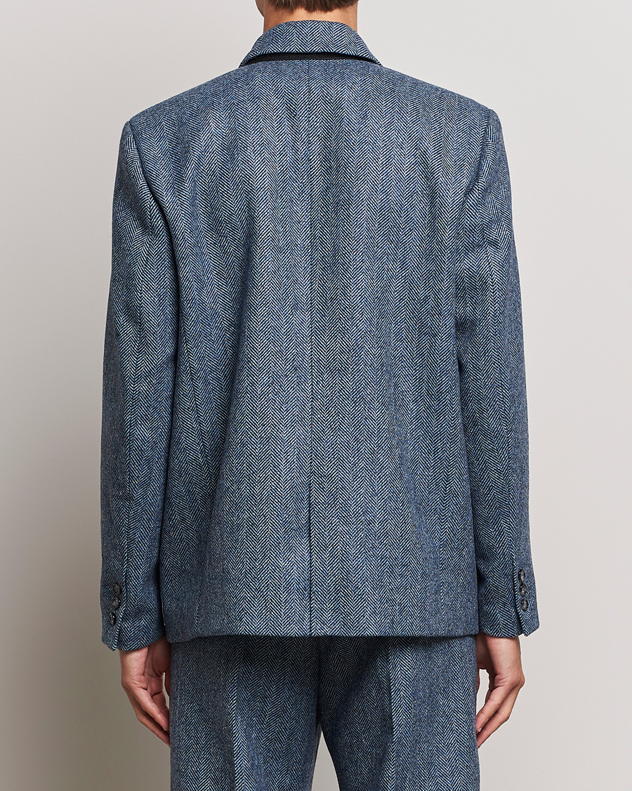 Herre | Blazere & jakker | Palmes | Double Blaze Tweed Sport Coat Navy Herringbone