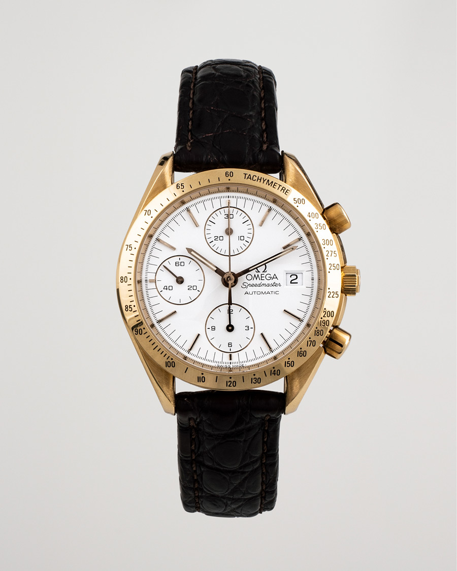 Herre | Omega Pre-Owned Speedmaster Date 18K 3611.20.29 Steel White | Omega Pre-Owned | Speedmaster Date 18K 3611.20.29 Steel White