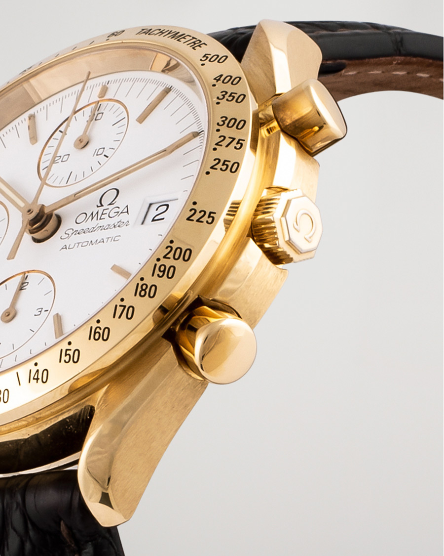 Herre | Pre-Owned & Vintage Watches | Omega Pre-Owned | Speedmaster Date 18K 3611.20.29 Steel White