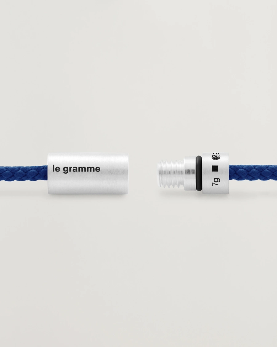 Herre |  | LE GRAMME | Nato Cable Bracelet Blue/Sterling Silver 7g