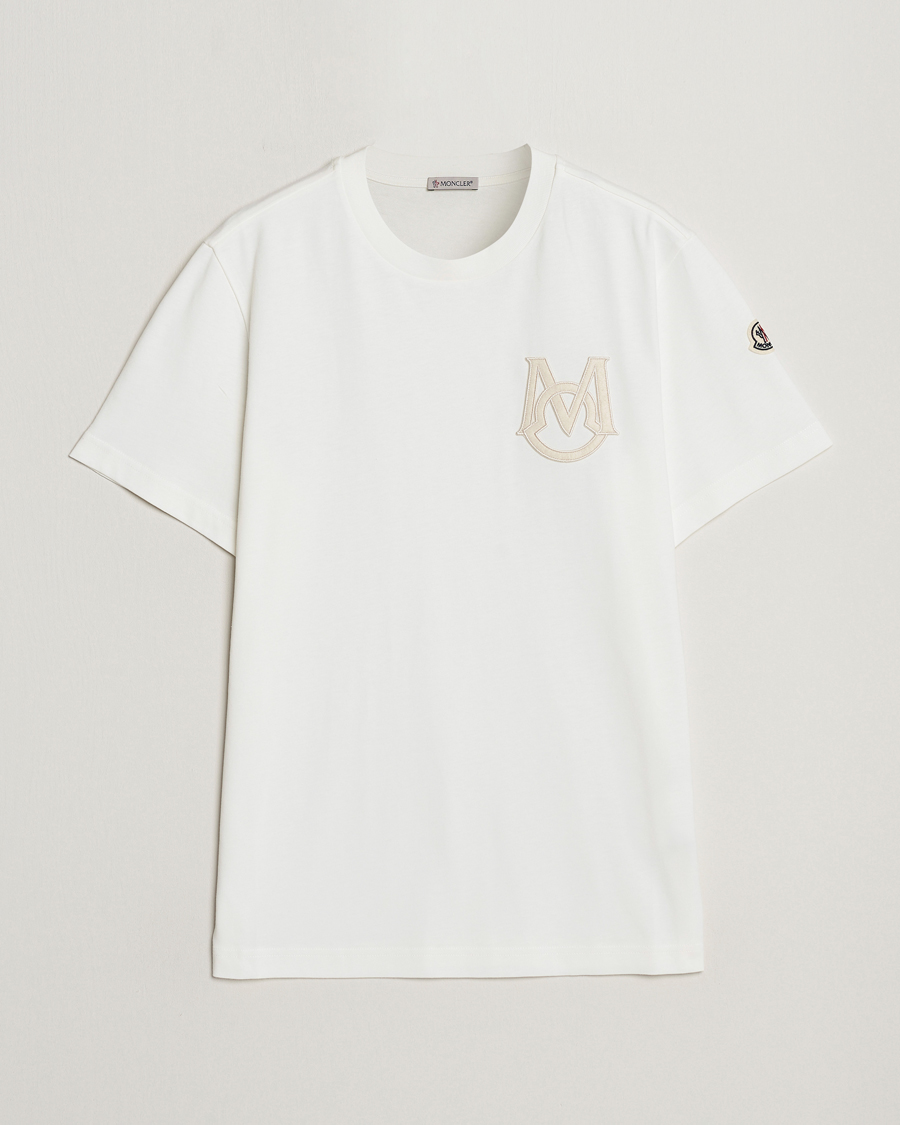 Herre | T-Shirts | Moncler | Embossed Logo T-shirt White