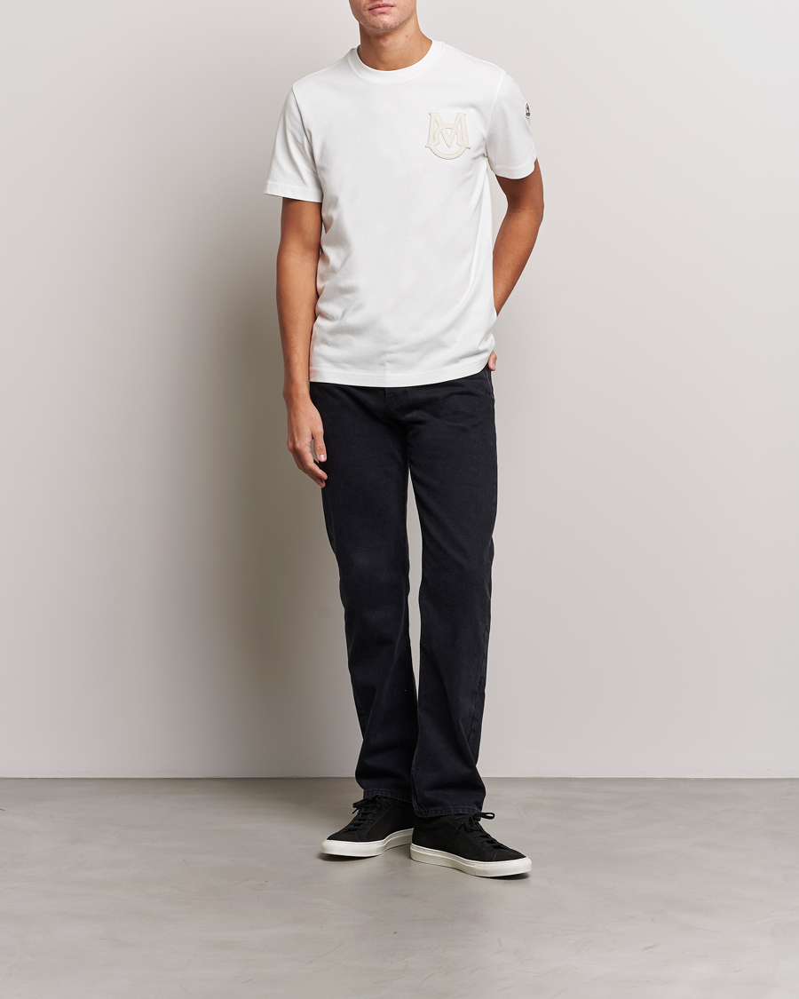 Herre | T-Shirts | Moncler | Embossed Logo T-shirt White