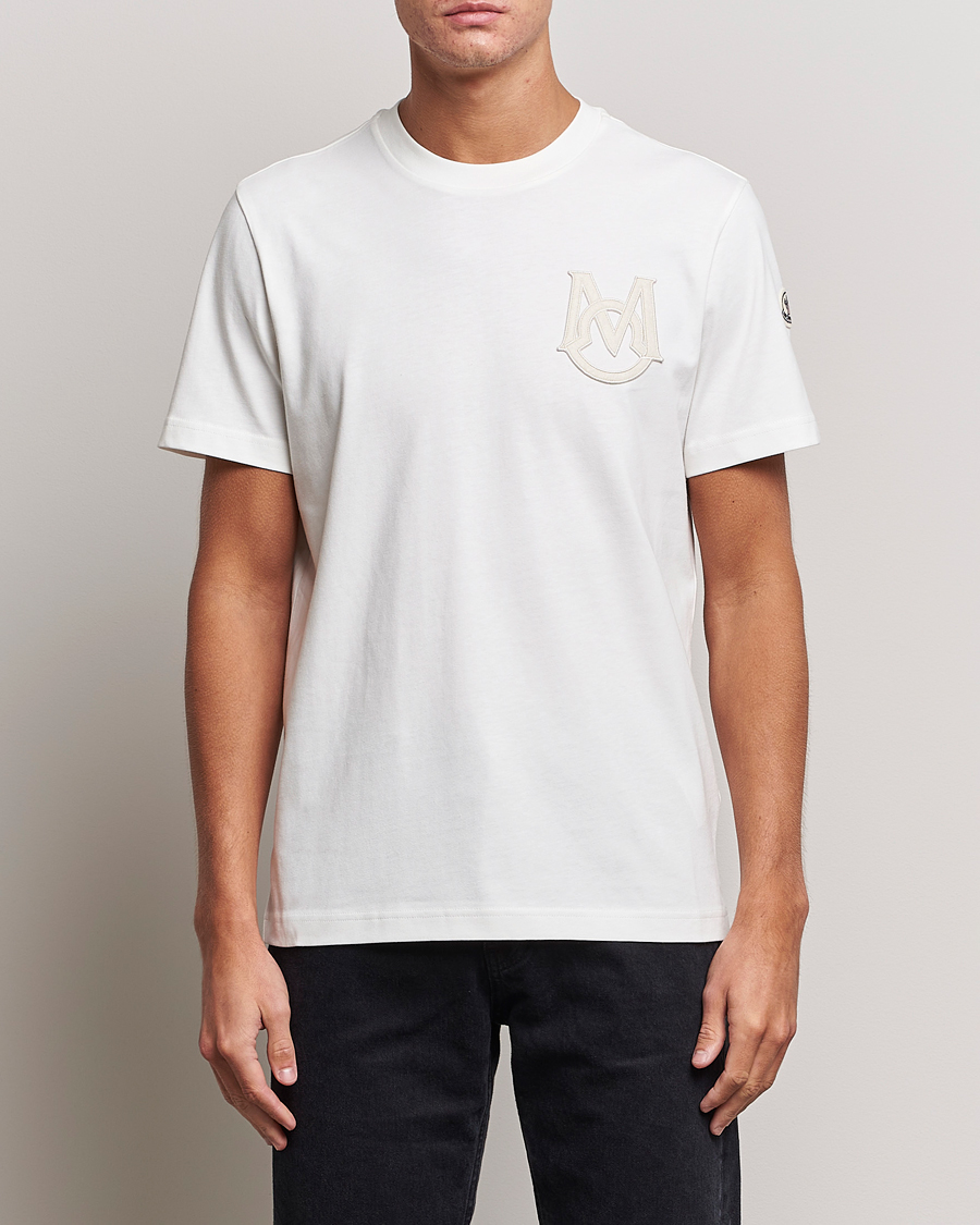 Herre | Luxury Brands | Moncler | Embossed Logo T-shirt White