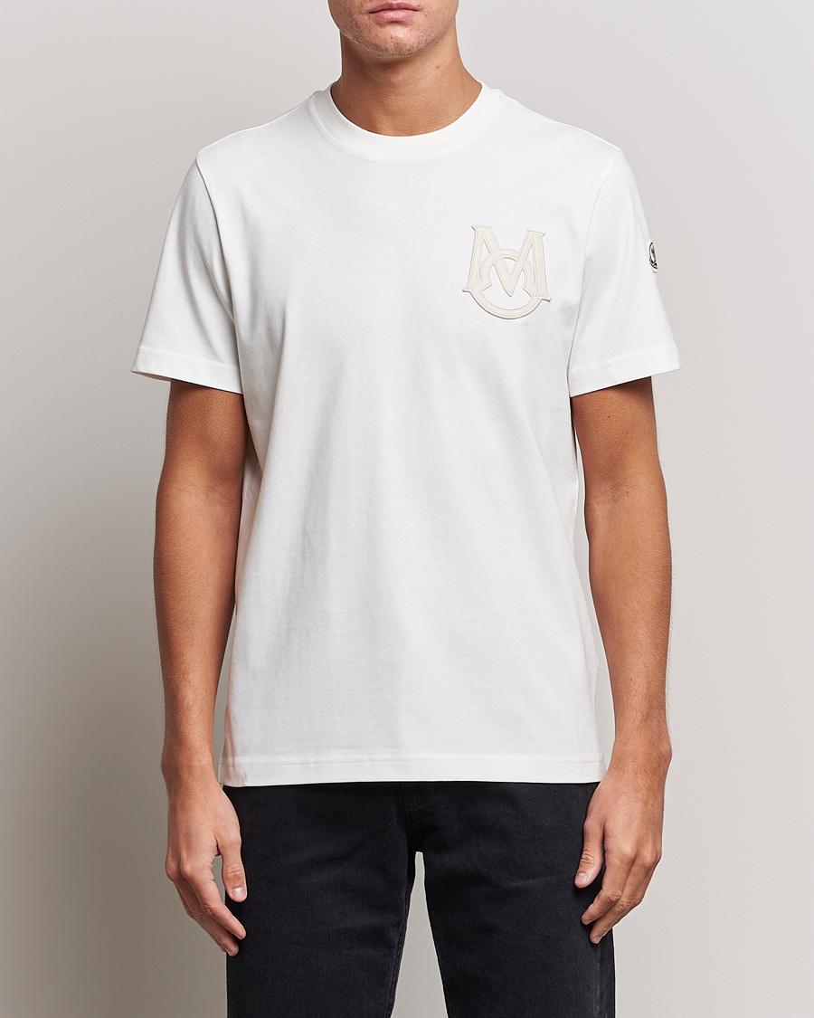 Herre | T-Shirts | Moncler | Embossed Logo T-shirt White