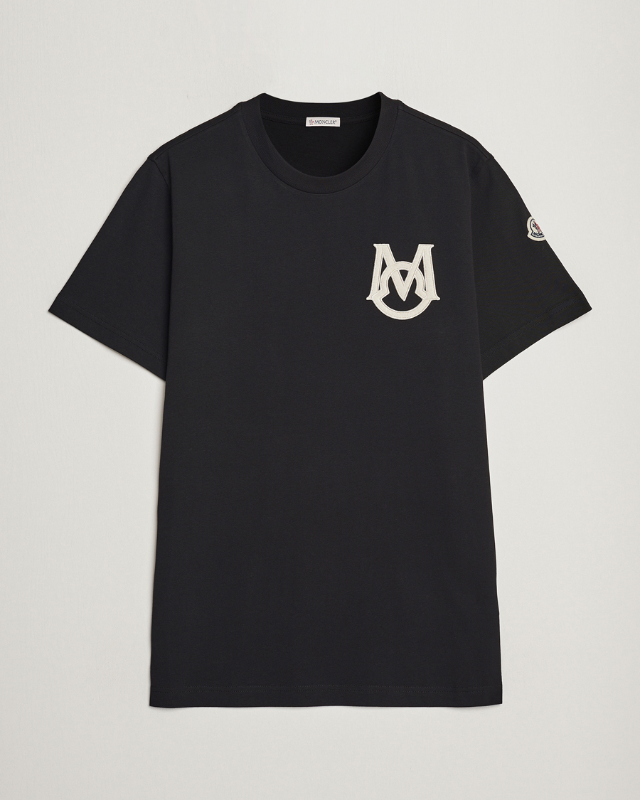 Herre | T-Shirts | Moncler | Embossed Logo T-shirt Black