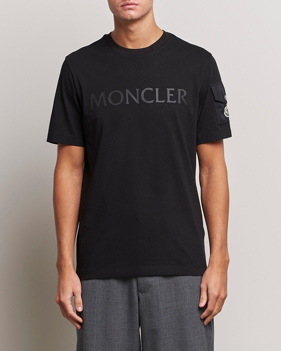 Herre | Kortærmede t-shirts | Moncler | Sleeve Pocket T-shirt Black
