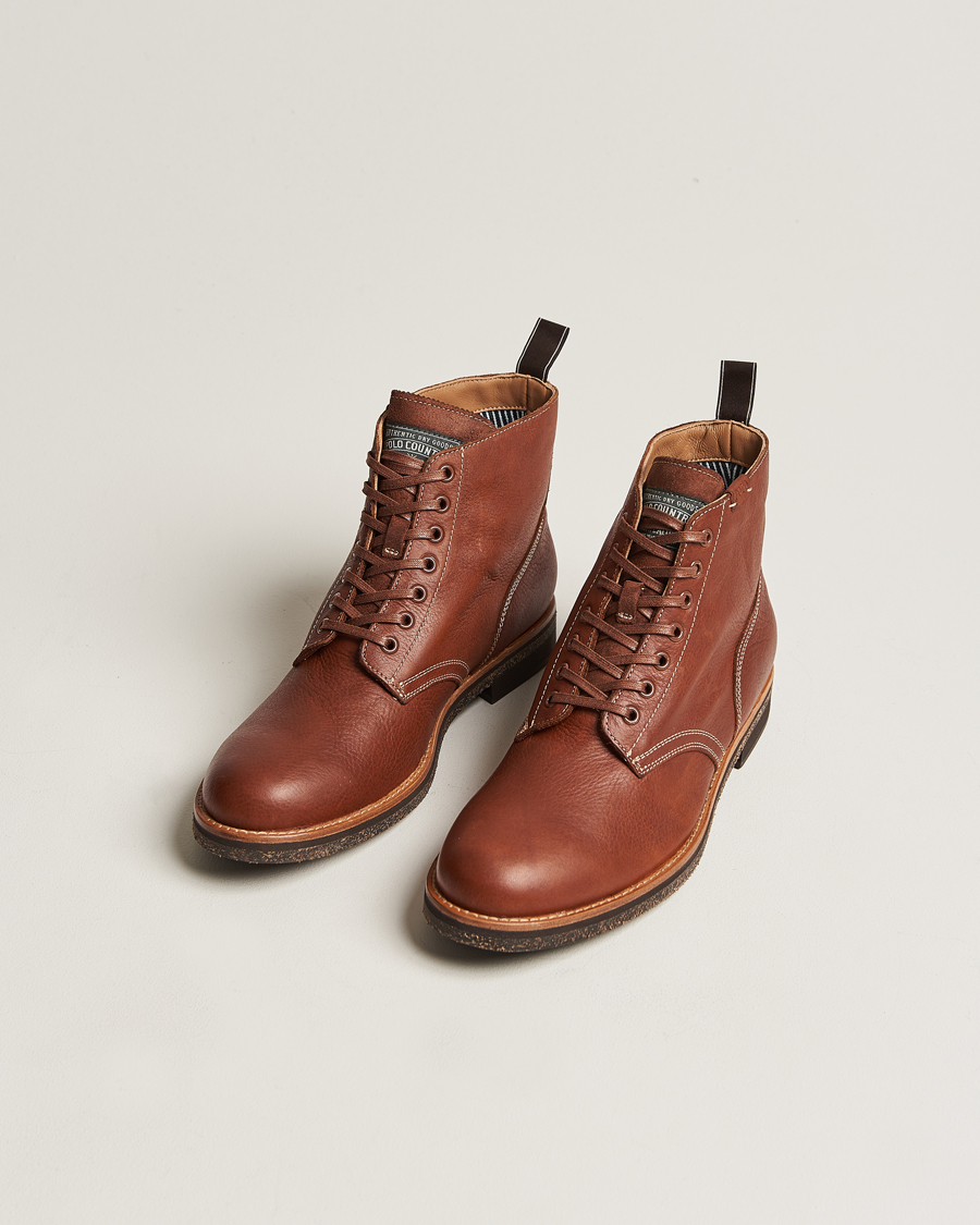 Herre | Snørestøvler | Polo Ralph Lauren | RL Oiled Leather Boot Peanut