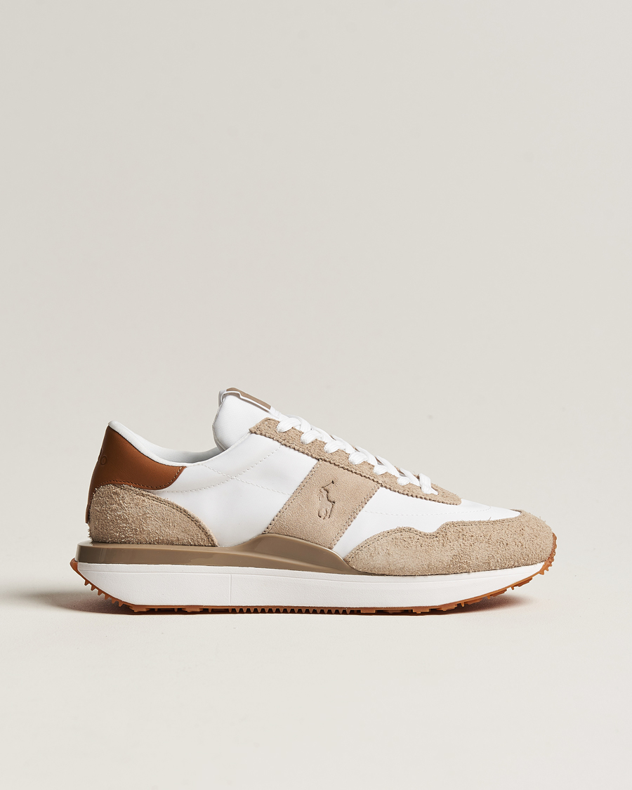 Herre | Polo Ralph Lauren Train 89 Running Sneaker White/Brown | Polo Ralph Lauren | Train 89 Running Sneaker White/Brown