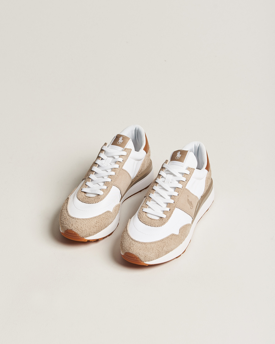 Herre | Polo Ralph Lauren Train 89 Running Sneaker White/Brown | Polo Ralph Lauren | Train 89 Running Sneaker White/Brown