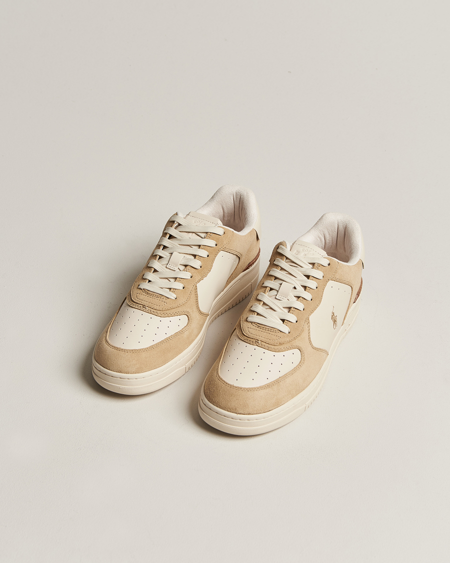 Herre | Polo Ralph Lauren Masters Court Suede Sneaker Bone/Ecru | Polo Ralph Lauren | Masters Court Suede Sneaker Bone/Ecru