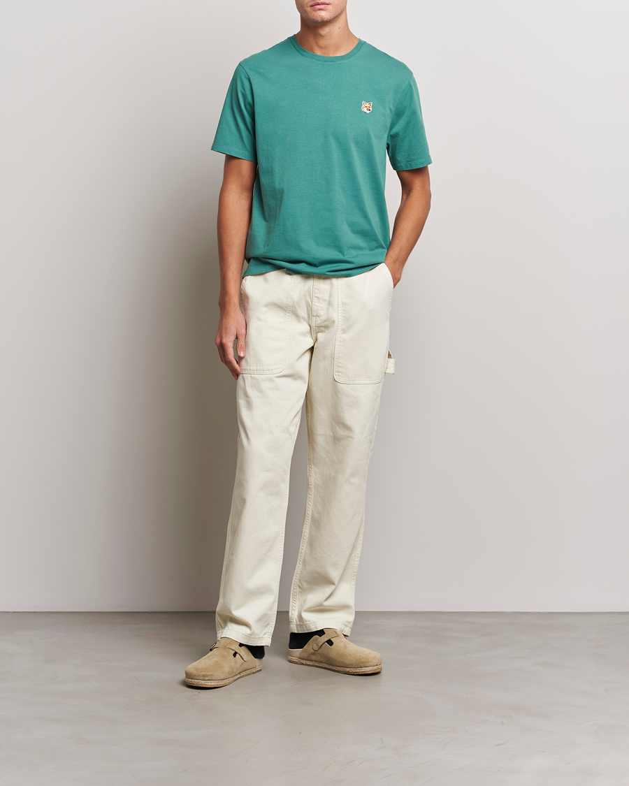 Herre | T-Shirts | Maison Kitsuné | Fox Head T-Shirt Teal Green