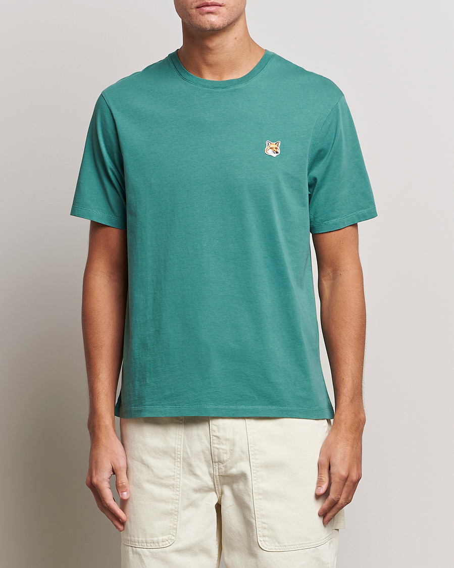 Herre | T-Shirts | Maison Kitsuné | Fox Head T-Shirt Teal Green