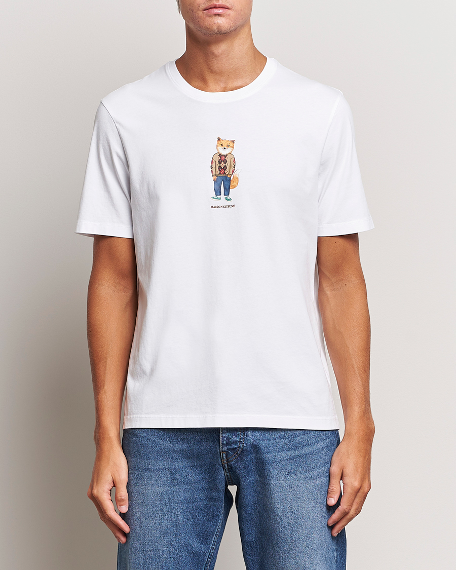 Herre | T-Shirts | Maison Kitsuné | Dressed Fox T-Shirt White