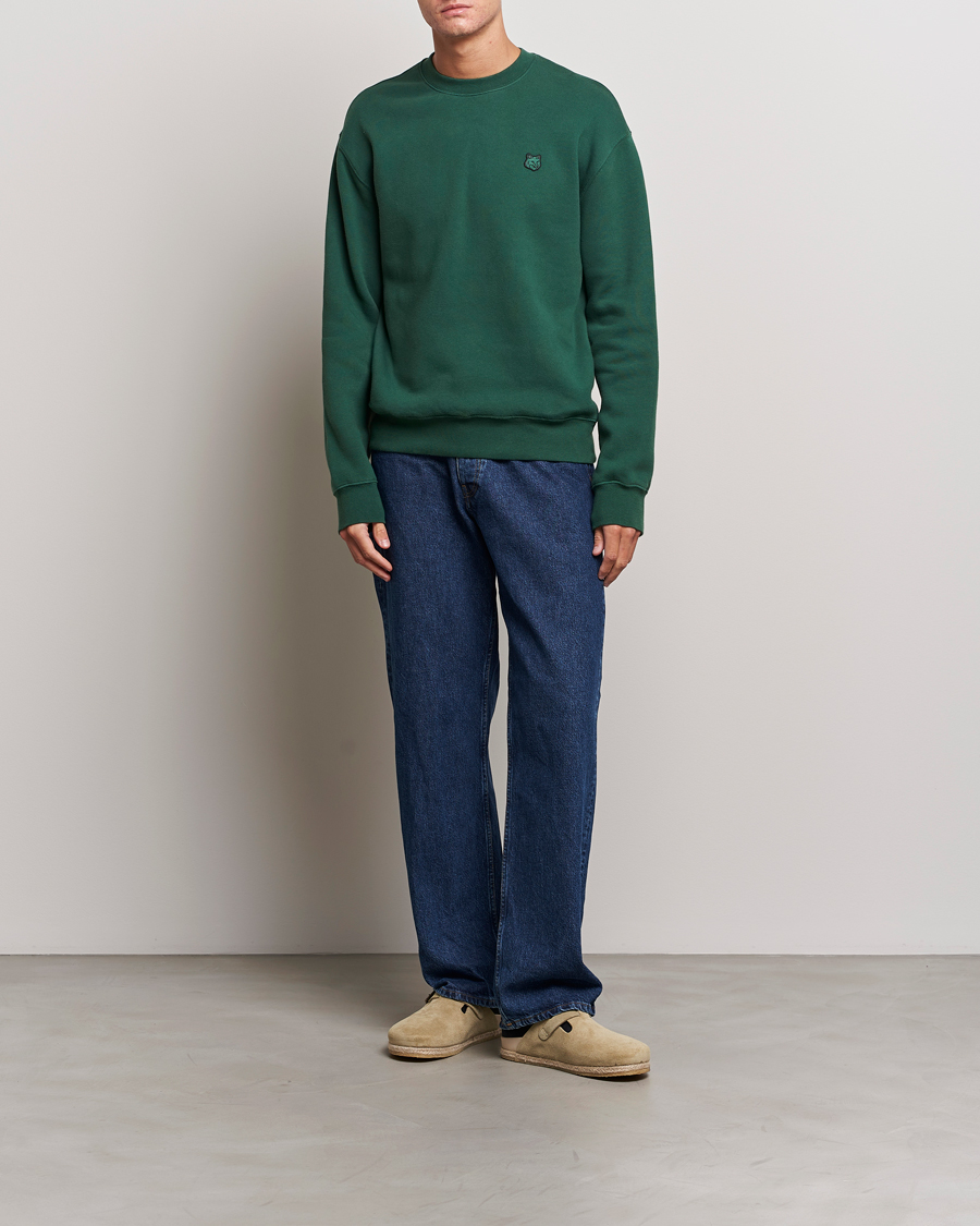 Herre | Trøjer | Maison Kitsuné | Tonal Fox Head Sweatshirt Bottle Green