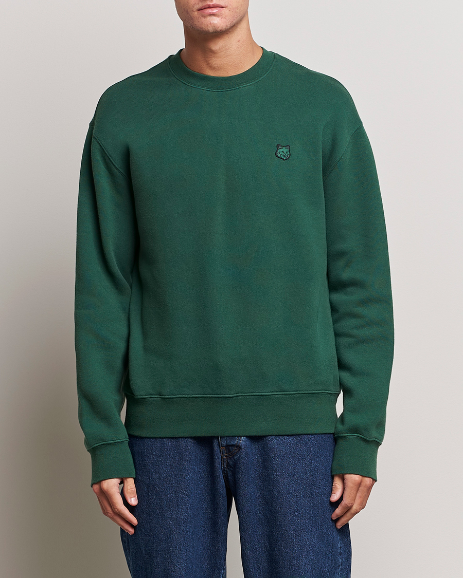 Herre | Trøjer | Maison Kitsuné | Tonal Fox Head Sweatshirt Bottle Green