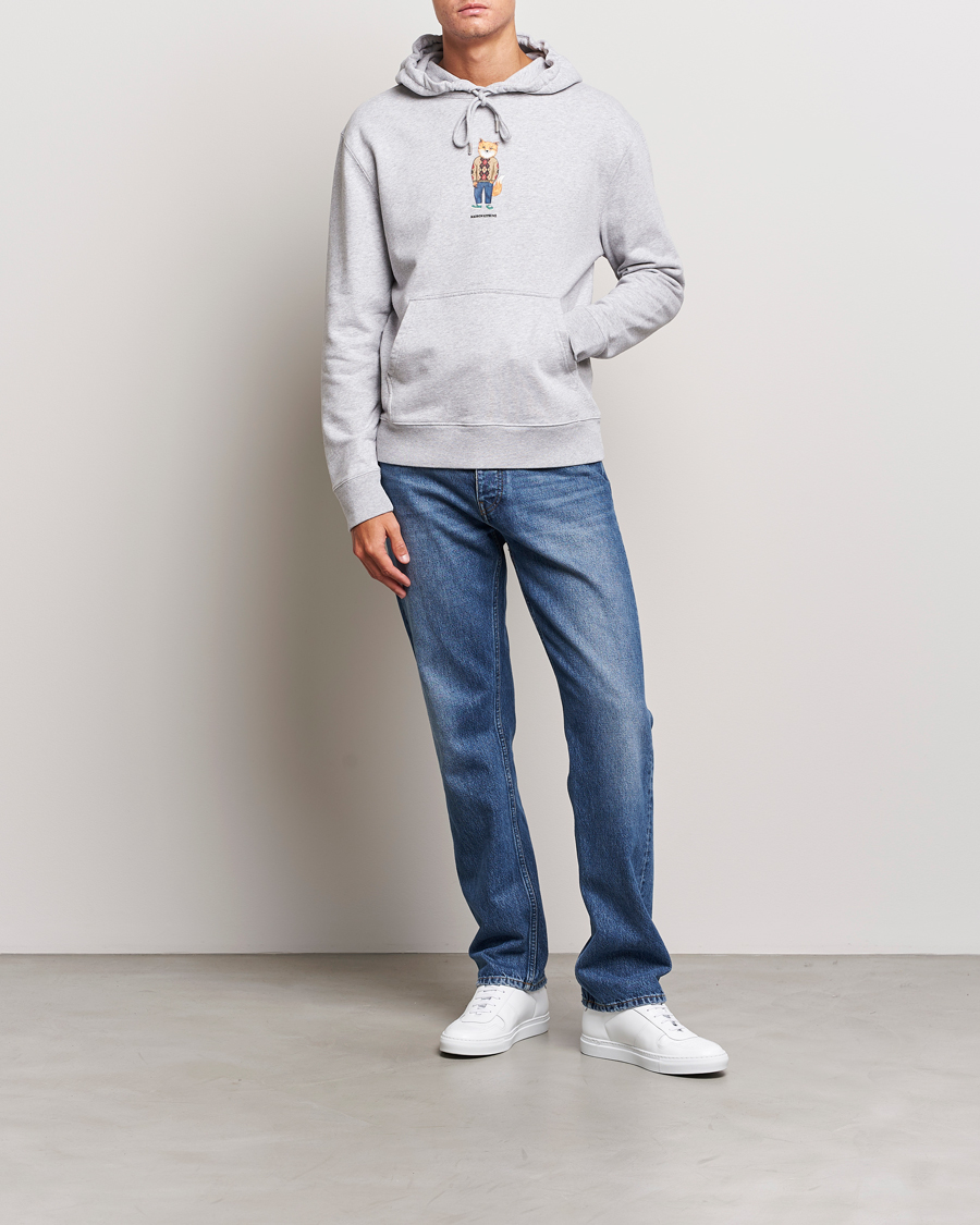 Herre | Trøjer | Maison Kitsuné | Dressed Fox Hoodie Light Grey Melange