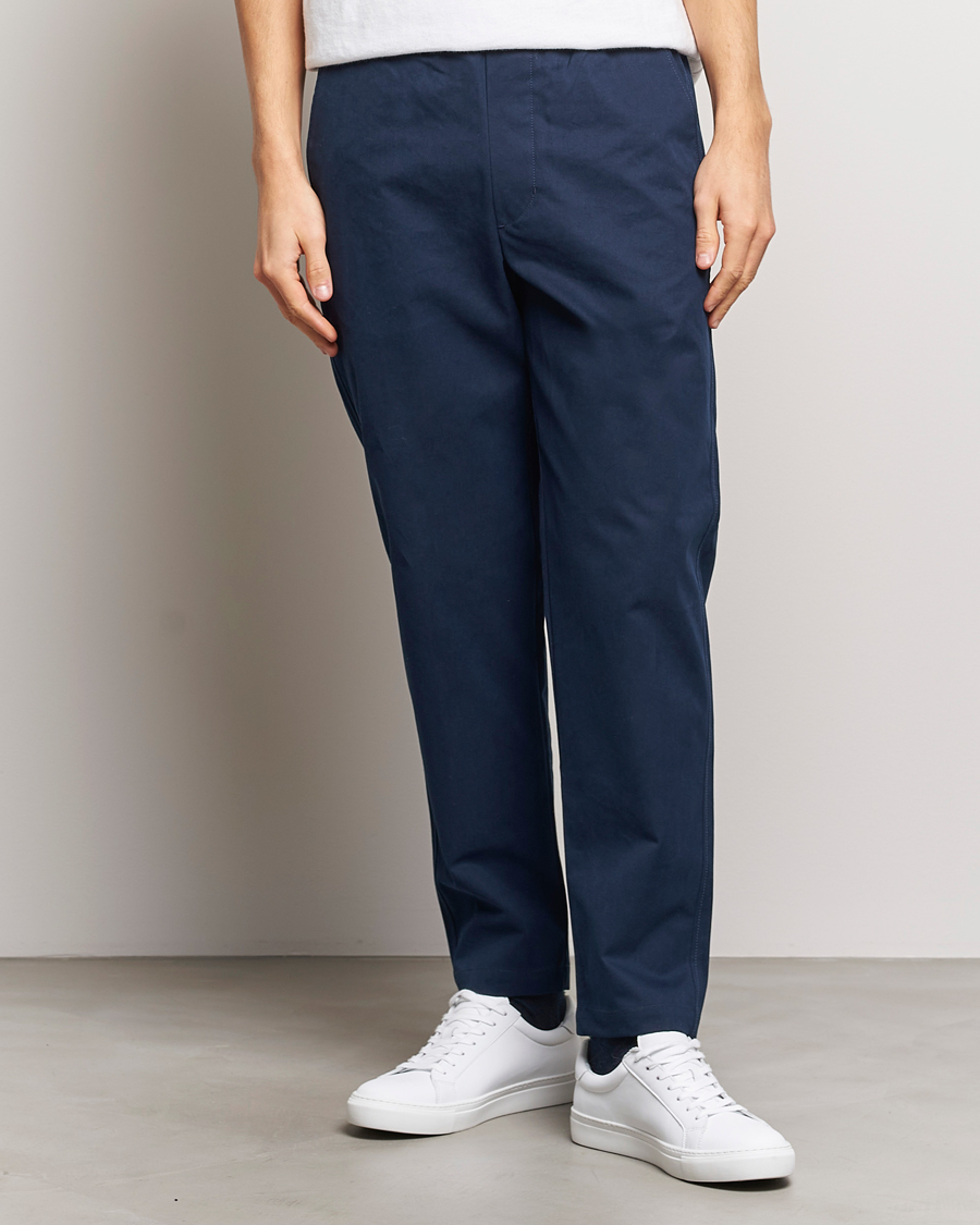 Herre | Bukser | Maison Kitsuné | Cotton Drawstring Pants Ink Blue