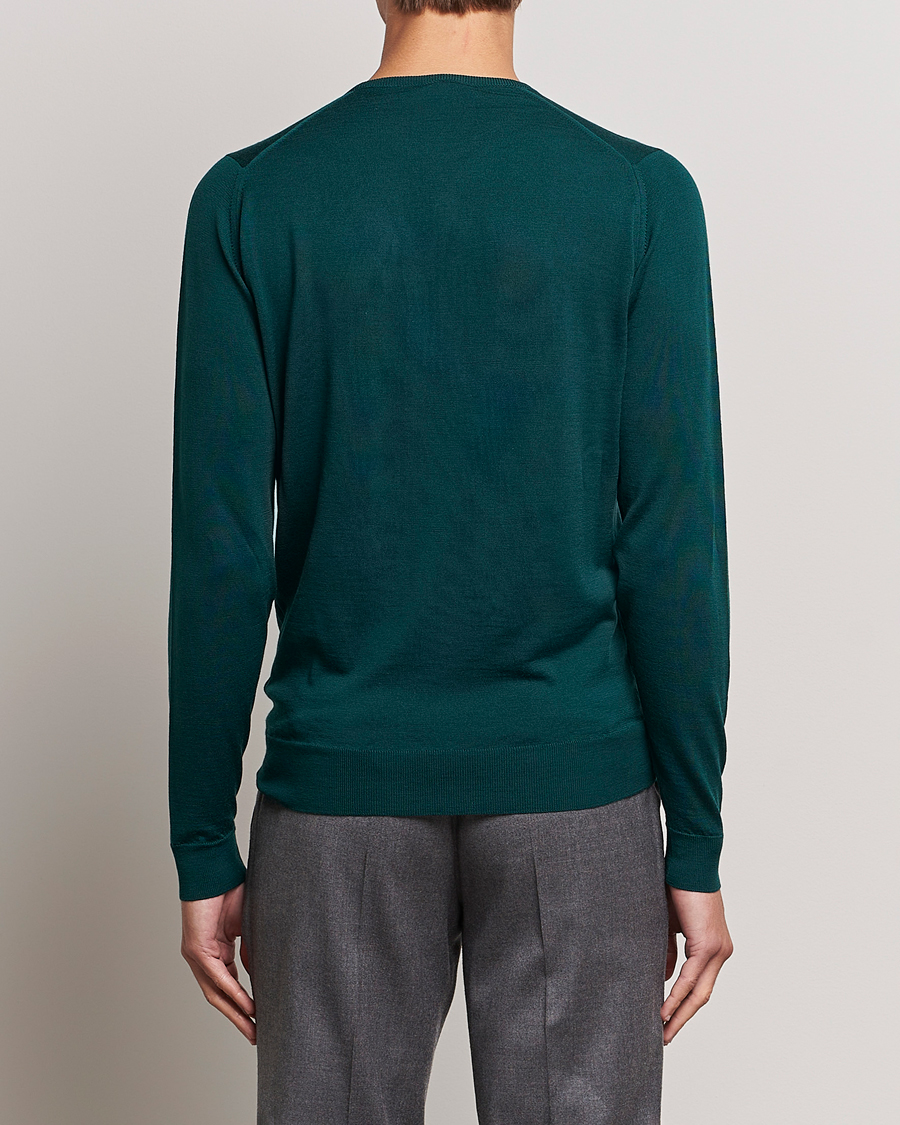 Herre | Trøjer | John Smedley | Lundy Extra Fine Merino Crew Neck Pine Green