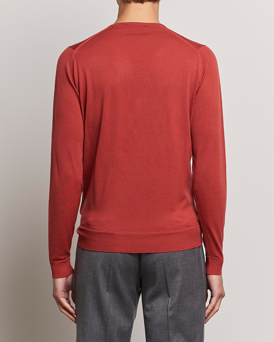 Herre | Trøjer | John Smedley | Lundy Extra Fine Merino Crew Neck Redwood