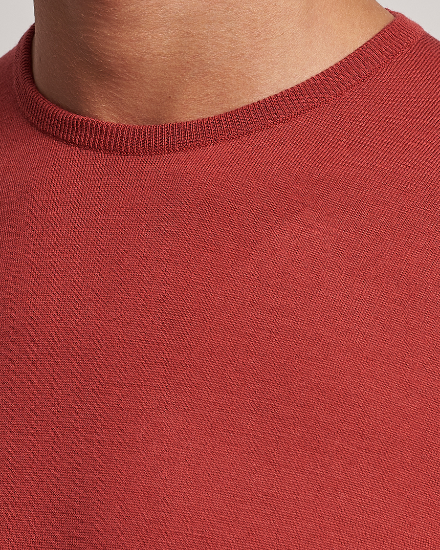 Herre | Trøjer | John Smedley | Lundy Extra Fine Merino Crew Neck Redwood