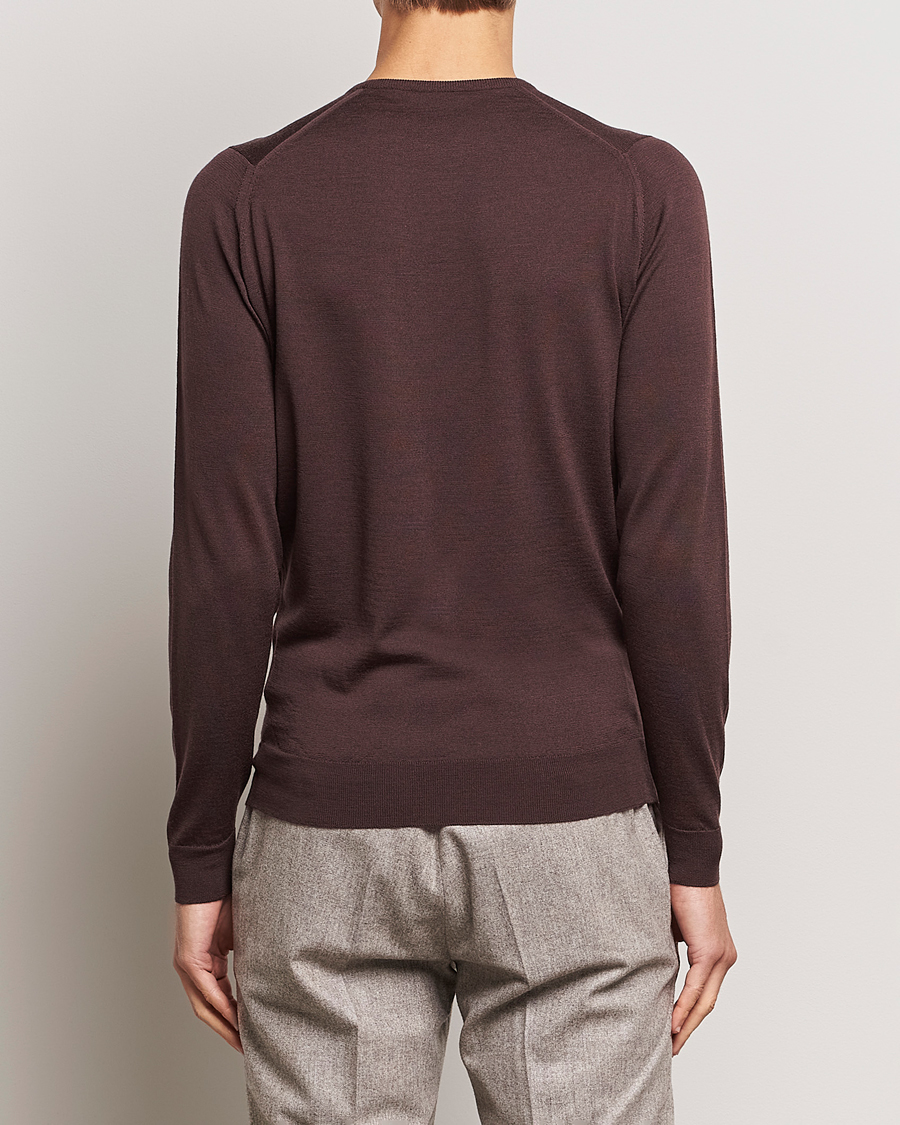 Herre | Trøjer | John Smedley | Lundy Extra Fine Merino Crew Neck Truffle Brown
