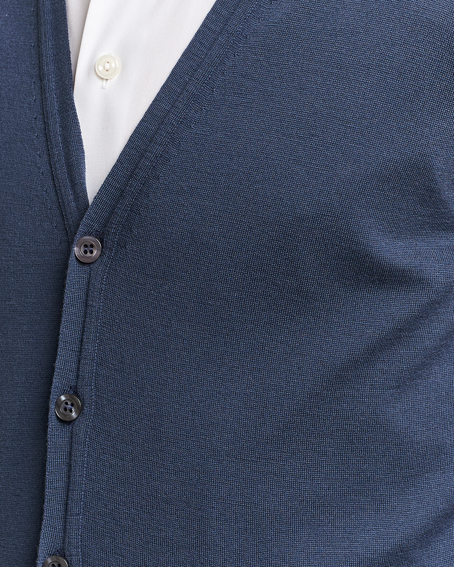 Herre | Trøjer | John Smedley | Huntswood Slim Fit Waistcoat Smoke Blue
