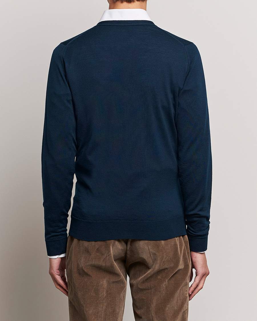 Herre | Trøjer | John Smedley | Petworth Extra Fine Merino Cardigan Orion Green