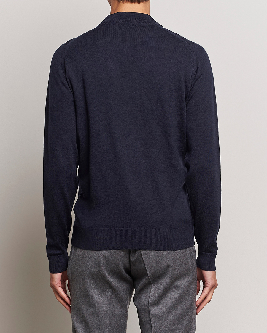 Herre | Trøjer | John Smedley | Maclean Extra Fine Merin Full Zip Midnight