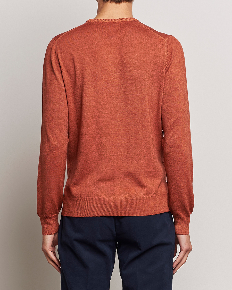 Herre | Trøjer | Gran Sasso | Vintage Merino Fashion Fit Crew Neck Pullover Rust
