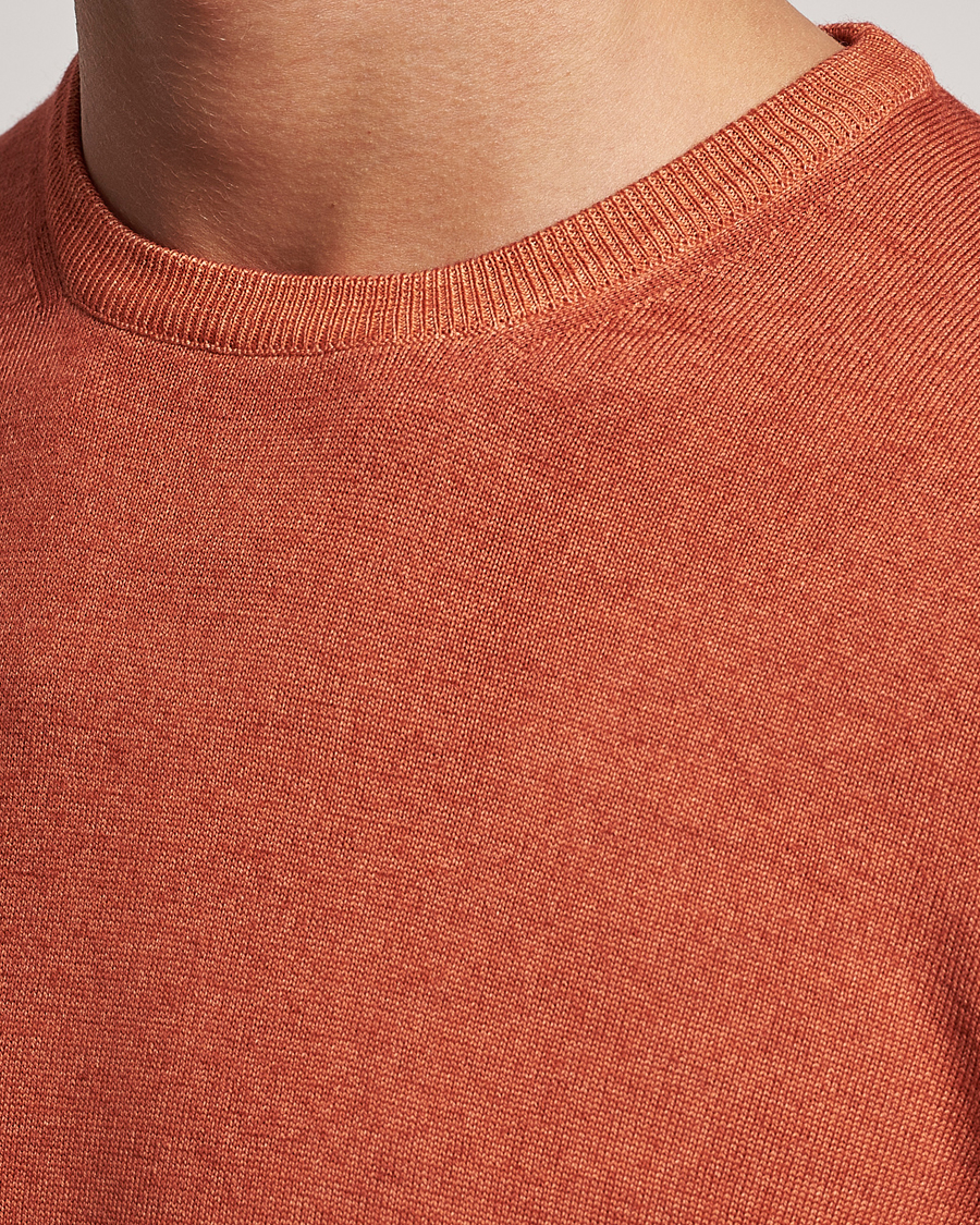 Herre | Trøjer | Gran Sasso | Vintage Merino Fashion Fit Crew Neck Pullover Rust