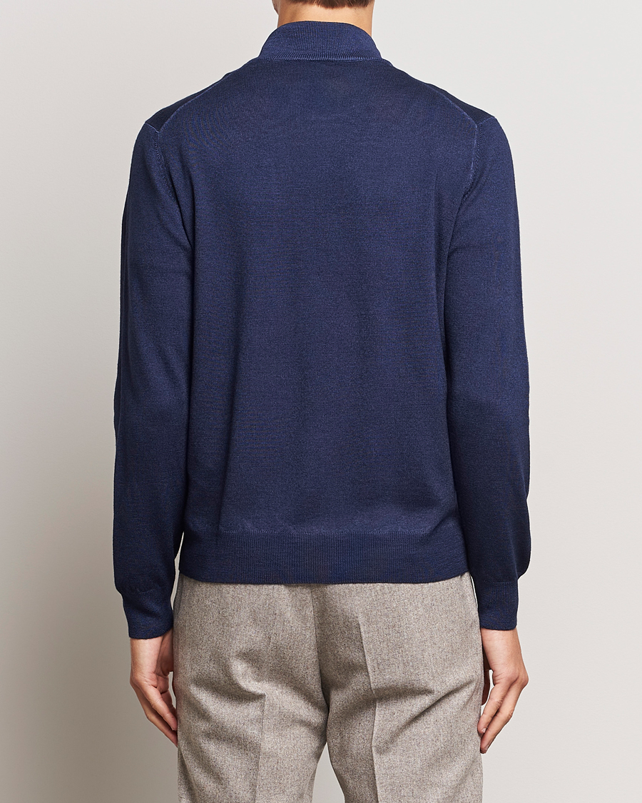 Herre | Trøjer | Gran Sasso | Vintage Merino Fashion Fit Full Zip Navy