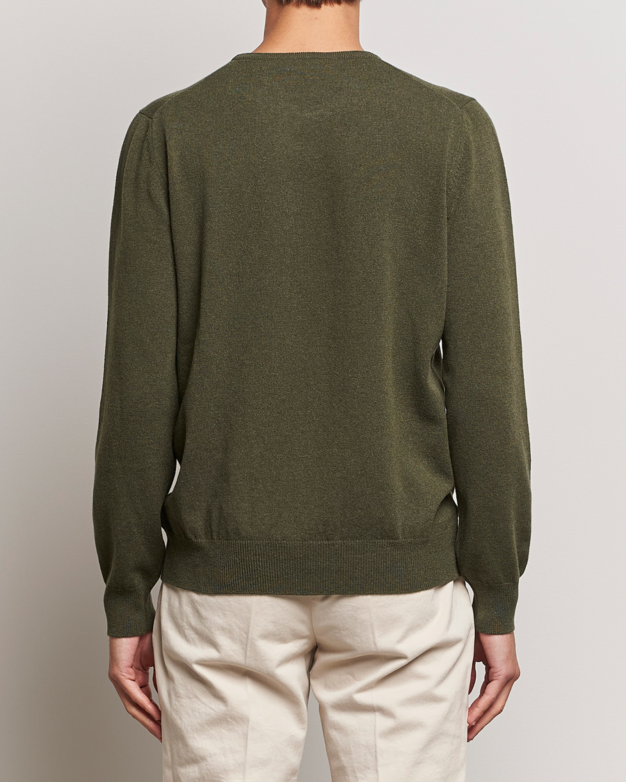 Herre | Trøjer | Gran Sasso | Wool/Cashmere Crew Neck Olive Green