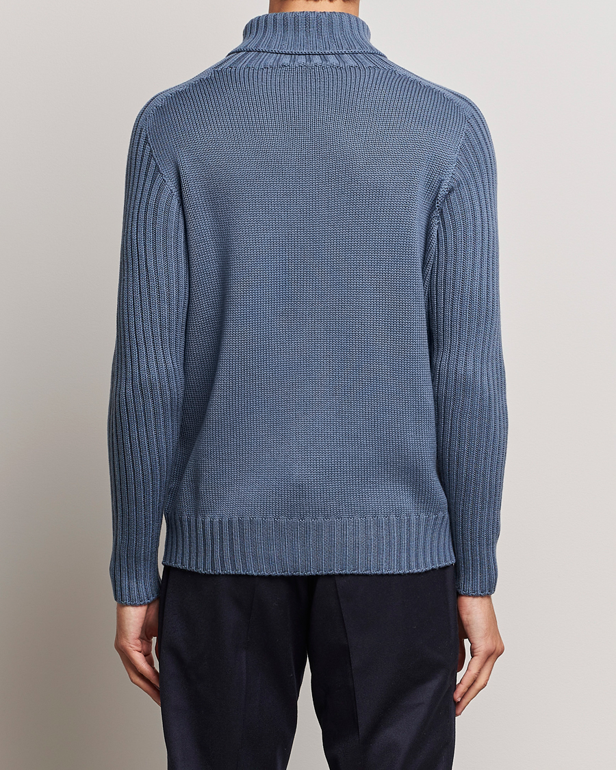 Herre | Trøjer | Gran Sasso | Rainwool Rollneck Dusty Blue