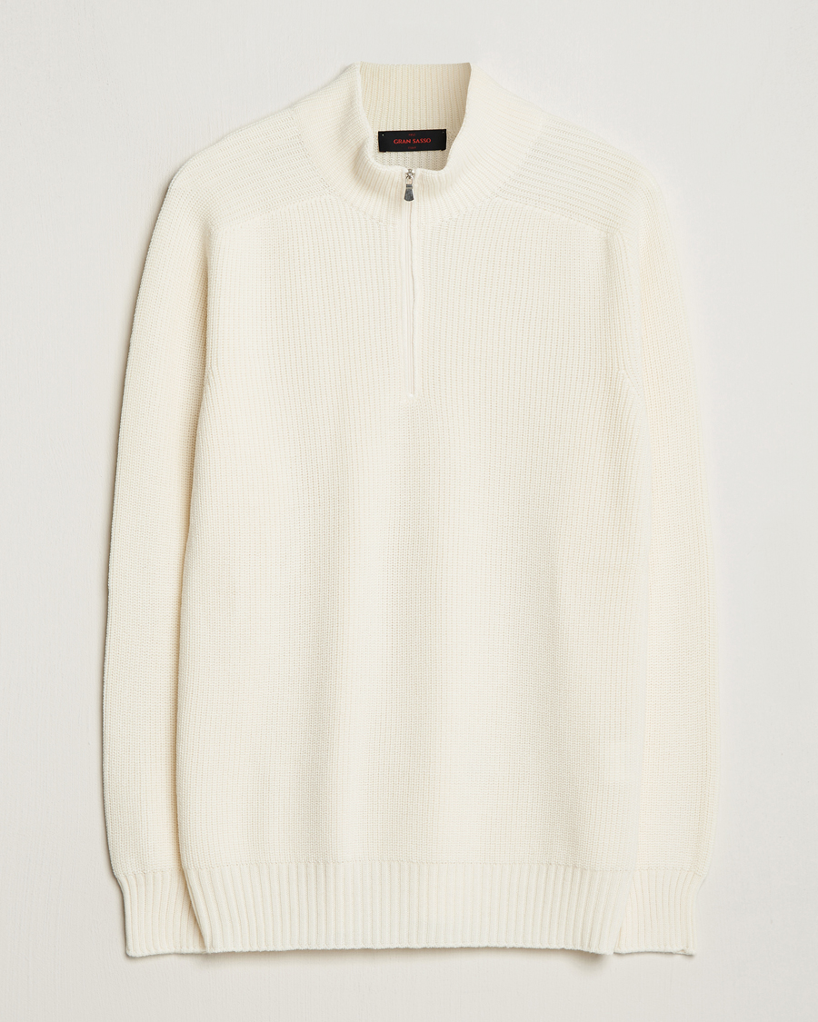 Herre | Trøjer | Gran Sasso | Rainwool Half Zip White