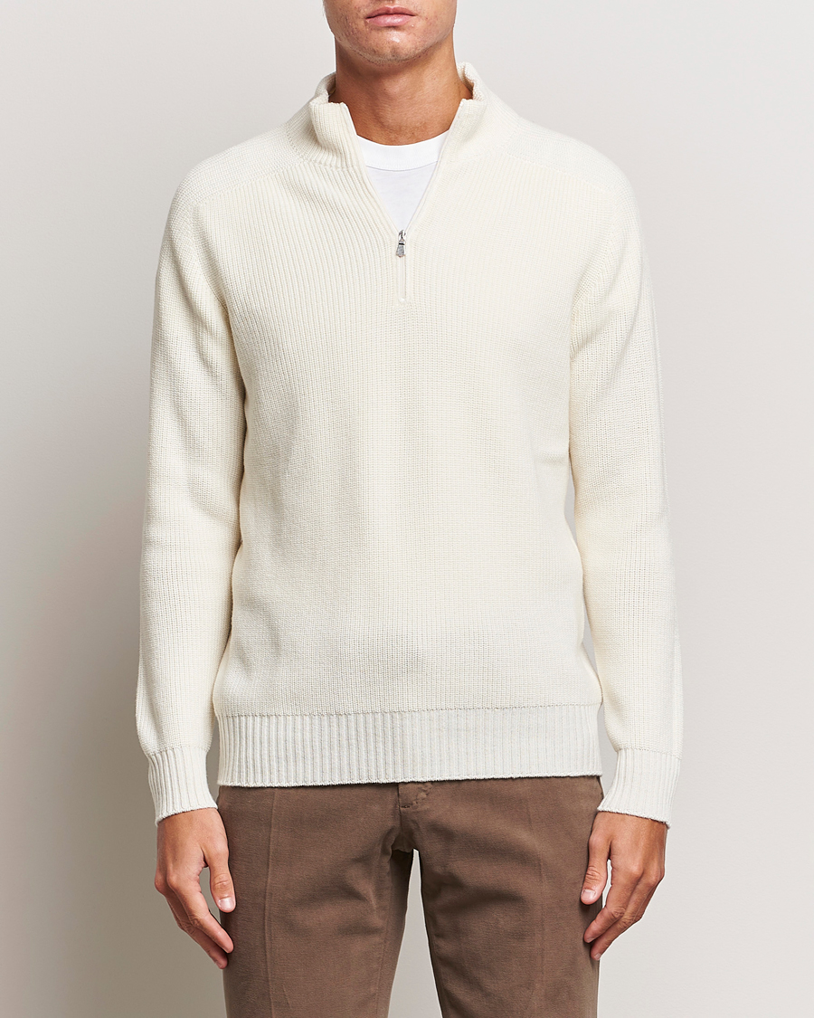 Herre | Trøjer | Gran Sasso | Rainwool Half Zip White