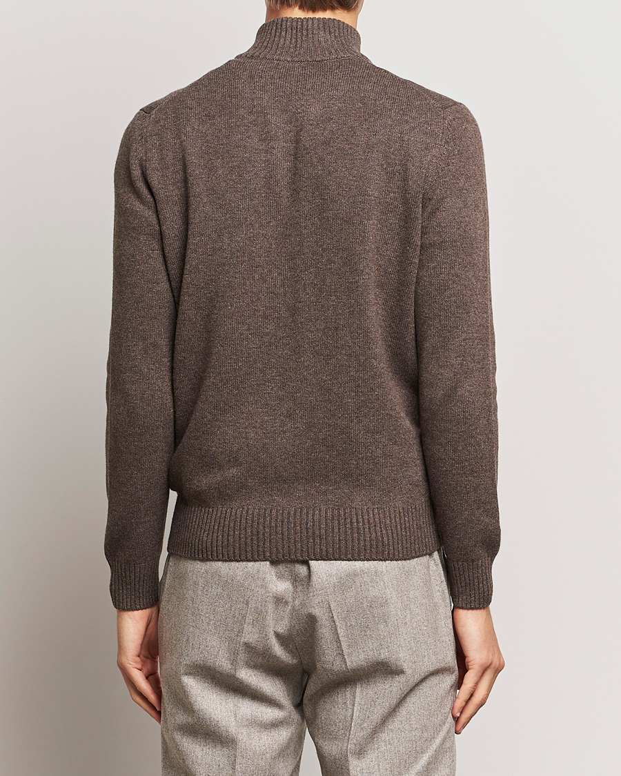 Herre | Trøjer | Gran Sasso | Wool/Cashmere Full Zip Brown Melange