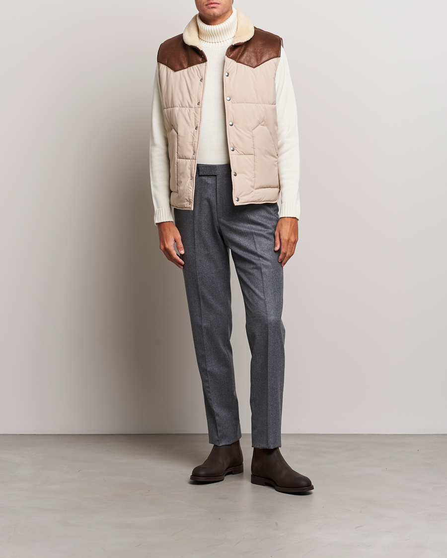 Herre | Jakker | Gran Sasso | Aspen Padded Vest Beige/Brown
